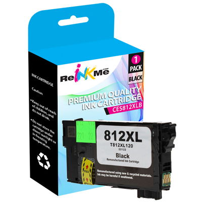 Epson 812XL T812XL120 Black Ink Cartridge - Remanufactured